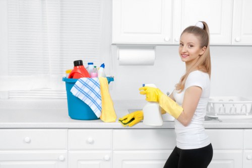 Vacuuming and dusting a bedroom during move out cleaning