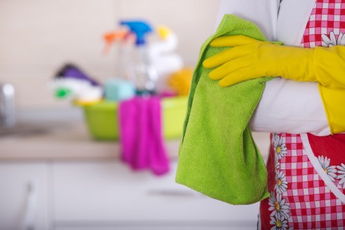 Office cleaning in a professional workplace reception area