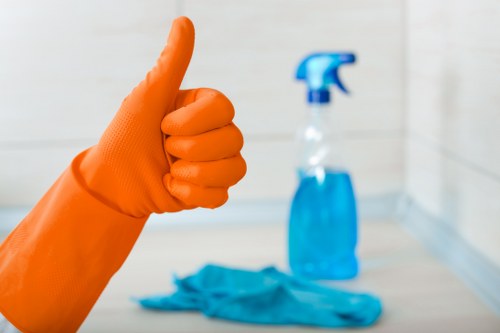 Clean carpet fibers after professional extraction