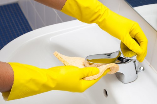 Professional cleaning of a shared entrance and hallway